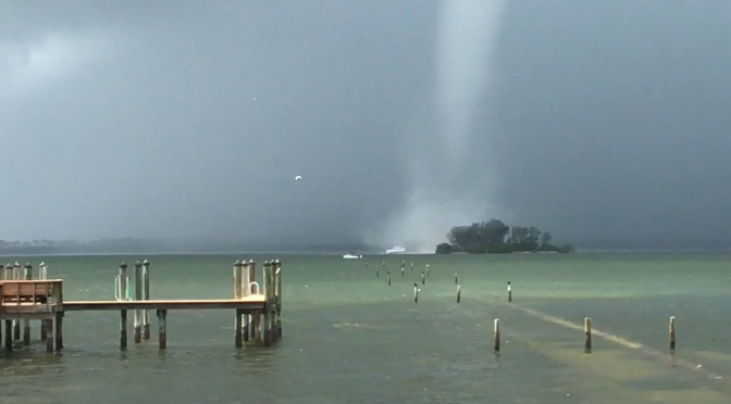 Dunedin Causeway Waterspout Swallows Boat, Video by Riley OConnell