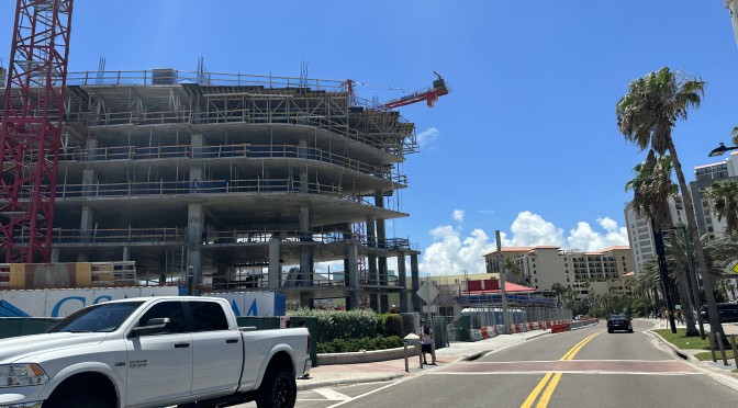 Construction Continues on Clearwater Beach