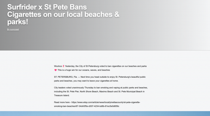 Saint Pete Bans Cigarettes and Vape on St. Pete Beaches