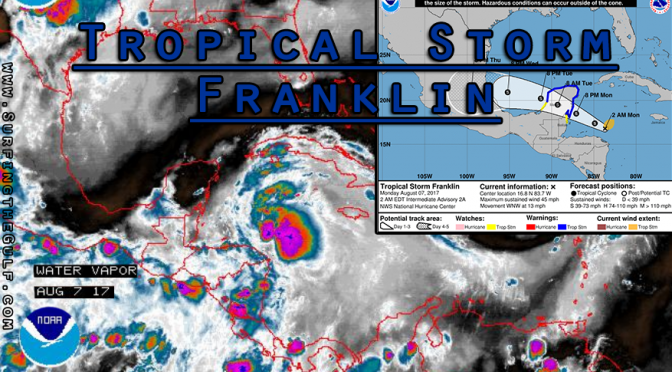 Tropical Storm Franklin is Spinning